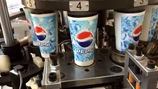 How to make a PEPSI paper cupDrink paper cup making machine