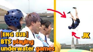 ENG SUB BTS playing underwater games  RUN BTS ENGSUB