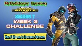 Fortnite Season 7 Week 3 Challenge Ride a Zipline In Different Matches