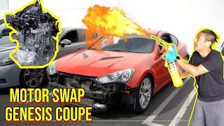 Genesis Coupe Motor Swap Can it Be Done In One Day??