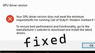 How to Fix Modern Warfare 2 GPU Driver Version Error on Windows 11