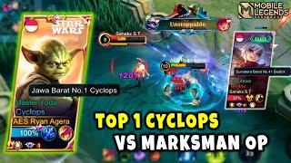 PERTARUHAN MMR TOP GLOBAL CYCLOPS MELAWAN HERO-HERO META - Cyclops Mobile Legends