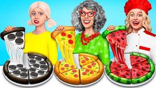 Me vs Grandma Cooking Challenge  Cake Decorating Hacks at Secret Kitchen by MEGA GAME