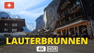  LAUTERBRUNNEN SWITZERLAND Walking Tour through the LOVELY VILLAGE a Charming FAIRY TALE 