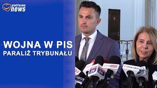 Wojna w PiS  Paraliż Trybunału Konferencja prasowa Koalicji KO 23.05.2023