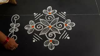 simple rangoli design 5*1dots small beautiful kolam daily muggulu Anusworld