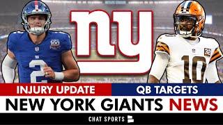  MAJOR Drew Lock Injury Update + Giants Free Agent QB Targets  New York Giants News