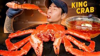 ASMR MUKBANG KING CRAB + SEAFOOD BOIL SAUCE  COOKING & EATING SOUNDS  Zach Choi ASMR