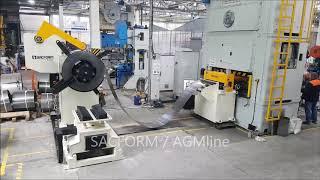 Press Feeding System Radiator Production SACFORM  AGMline МИНИ ТИП СЕРВО РУЛОННОЕ ПОДАЮЩЕЕ