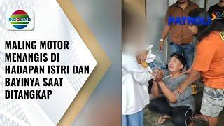 Maling Motor di Blitar Menangis di Hadapan Istri dan Bayinya Setelah Ditangkap  Patroli