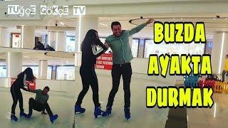 BUZ ÜSTÜNDE PATEN YAPMAYA ÇALIŞTIK  tuğçe gökçe tv