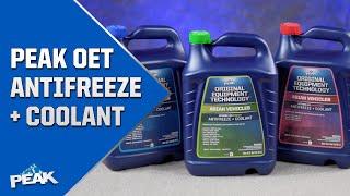 PEAK Coolant + Antifreeze Original Equipment Technology OET Coolant