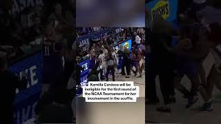 Kamilla Cardoso is the only player who will face penalties in the NCAA Tournament for the ejection