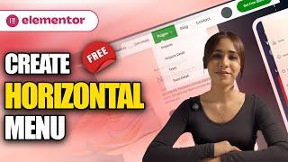 FREE Horizontal Menu Widget Elementor  Tutorial