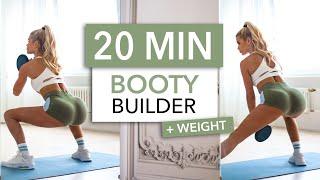 20 MIN BOOTY BUILDER - Gym Style Slow Circuit Training with breaks  Equipment Weight