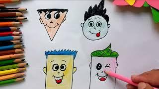 Drawing Whimsical Cartoon Faces for Kids Step by Step - Baby Shark Arts