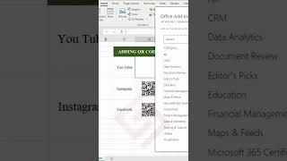 Generating QR Code in Excel  How to Add QR Code in MS Excel