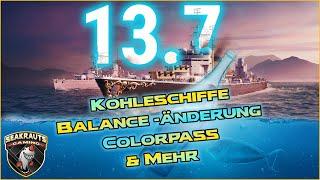 UPDATE 13.7  Neue Kohleschiffe Color Pass und viele mehr  World of Warships