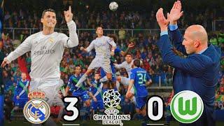 Real Madrid 3-0 Wolfsburg- UCL 2016 Hattrick Ronaldo Extended Highlights & Goals ..HD