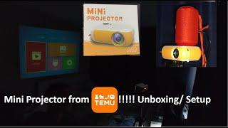 Mini Projector From TEMU Unboxing and Setup