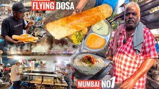 Indias Famous Rajinikanth Style Flying Dosa in Mumbai  Special Mysore Masala Dosa  Street Food