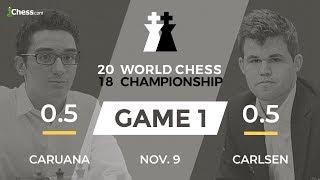 Carlsen vs Caruana Game 1 Broadcast World Chess Championship