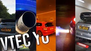 8 Minutes of Honda Civic EP2 Sport Sound Compilation  Exhaust Sounds LOUD Revs Flames Flybys