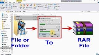 How to make RAR file Using WinRar  Convert File Or Folder To RAR