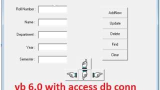 How to Connect Microsoft Access Database with Visual Basic 6.0 vb 6.0 database connection