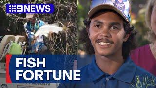 Teen fisherman reels in $1 million barramundi in NT competition  9 News Australia