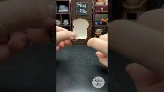 Miniature Kitchen Tiny Sliced Bread Plate 2 #minikitchen #tinykitchen #miniature