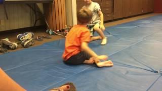 Mills Twins First Wrestling Practice 05