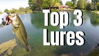 DONT GO Pond Bass Fishing WITHOUT These 3 LURES Top 3 Pond Baits