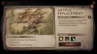 Diablo Immortal Shadow Contract - Artful Replacement Side Quests - Location Shassar Sea.