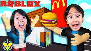 Ryan OWNS McDonalds in Roblox Food Tycoon Lets Play with Ryans Mommy