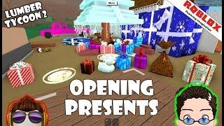 Roblox - Lumber Tycoon 2 - Opening Christmas Presents 2018 D