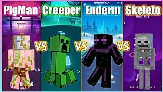 Minecraft - Zombie PigMan Rap VS Creeper Rap VS Enderman Rap VS Skeleton Rap  V Gamer