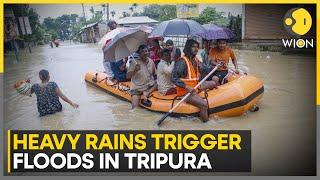 Flood fury Heavy rains trigger floods in Indias Tripura  Latest News  WION