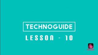 TechnoGuide Lesson- 10  Mechanical drawing method