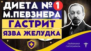 Диета 1 Певзнера Язва желудка гастрит диета при гастрите меню на неделю продукты