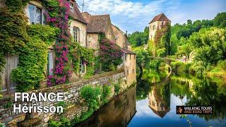 Hérisson France  French Village Tour - Most Beautiful Villages in France 4k Video