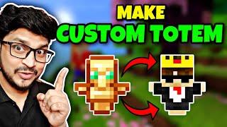How To Make Custom Skin Totem Of Undying In Minecraft JAVA & PE  Make Custom Totem Texture Pack