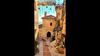 Eze Medieval Village on top of a Hill Southeast of France