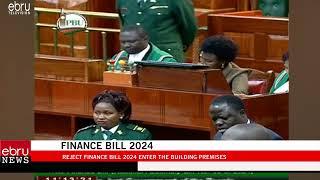 Kisumu East MP Shakeel Carry Rejact Finance Bill 2024 Placard in Parliament Building #ebrunews