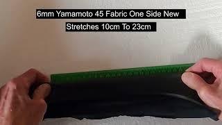 Comparing the maximal elongation of Forza Tre 5.5mm vs Yamamoto 45 6mm fabric 1 side neoprene.