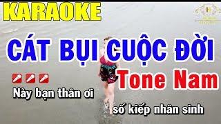 Karaoke Cát Bụi Cuộc Đời Tone Nam Nhạc Sống  Trọng Hiếu