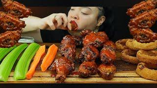 CHICKEN WING ASMR  eating show