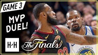 LeBron James vs Kevin Durant EPIC Game 3 Duel Highlights 2018 NBA Finals - KD CLUTCH SHOT