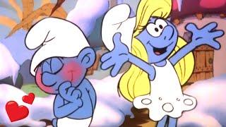 Lamore sboccia in blu  Stravaganza di San Valentino dei Puffi  Cartoni animati per bambini