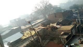 kanpur Majhawan Village Morning view  Winter With Rain Season Fog